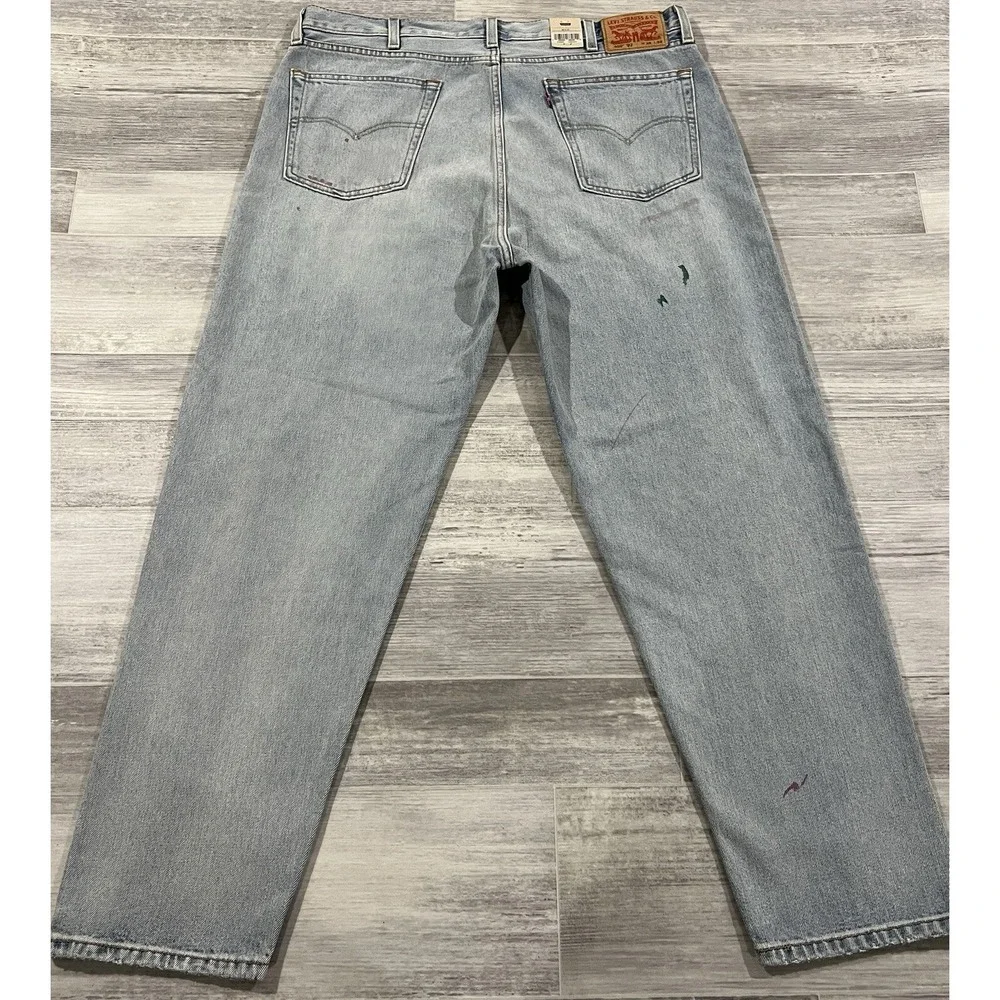 New! Levi's 550 '92 Jeans Relaxed Taper Mens 38X32 Distressed Retro Paint $79.50